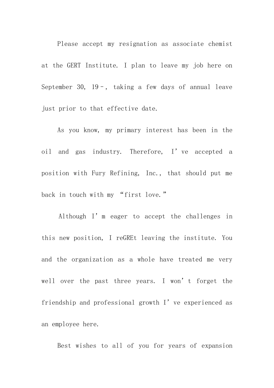 外企英文辞职信_第3页