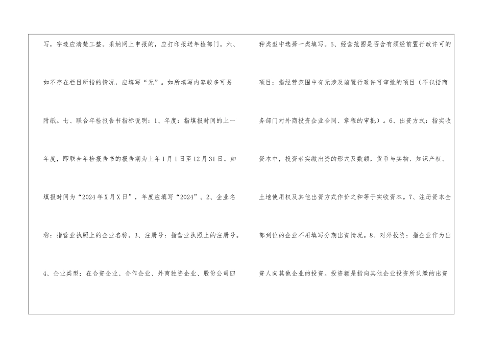 外商投资企业联合年检报告书-_第2页