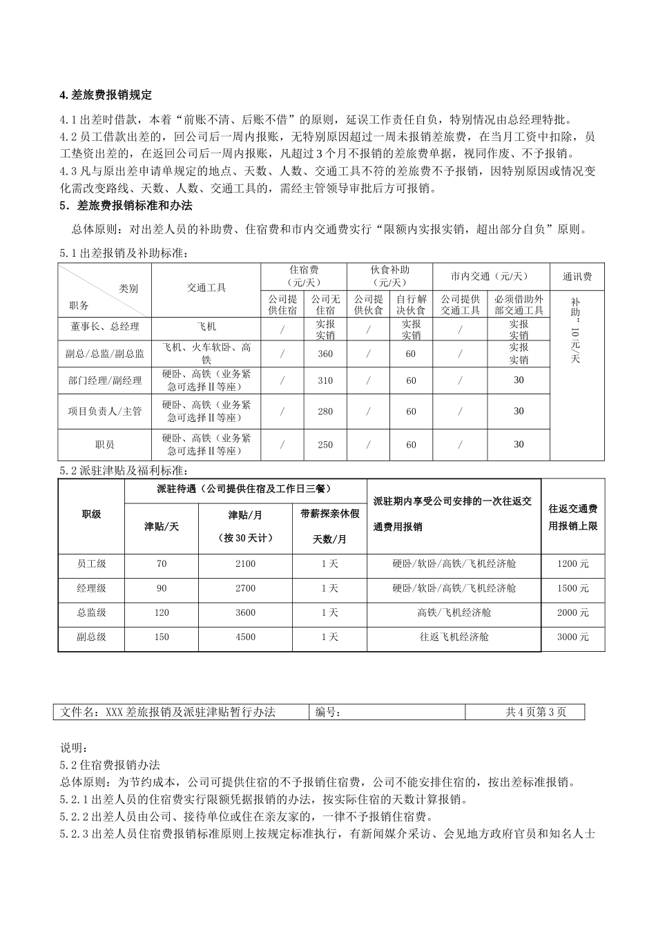 外派员工差旅报销及派驻津贴管理办法_第2页