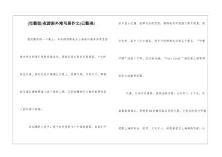 夜游新外滩写景作文