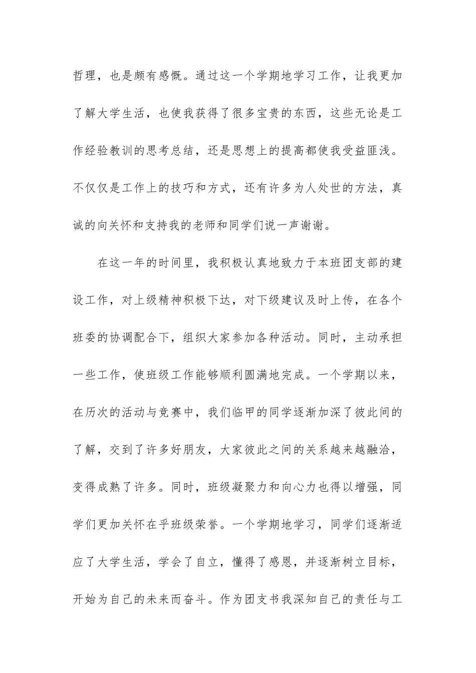 大二团支书个人工作总结3篇-大二团支书年度总结_第2页