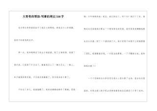 大哥哥的帮助-写事的周记550字