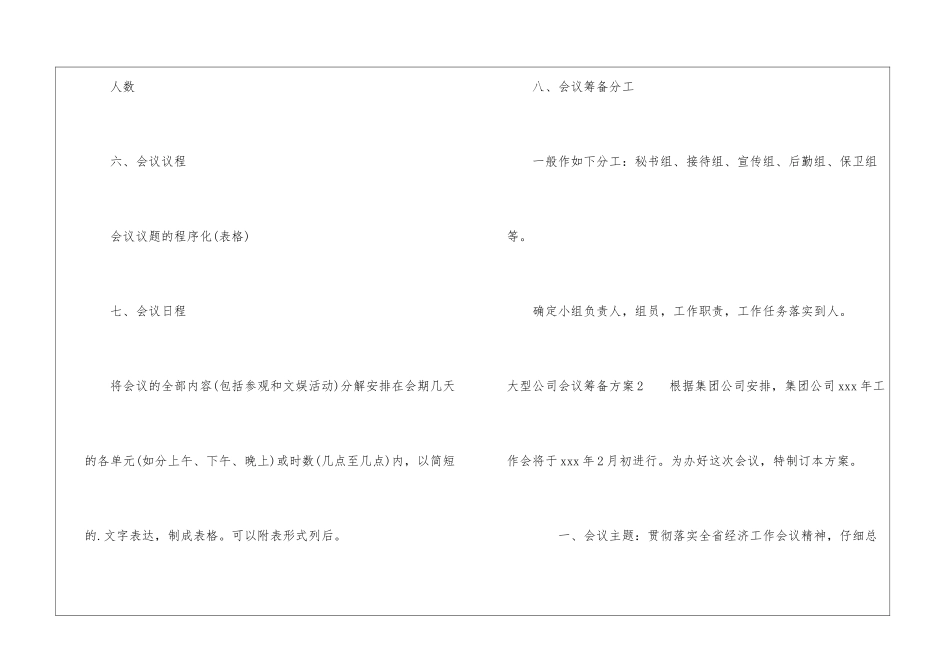 大型公司会议筹备方案_第2页