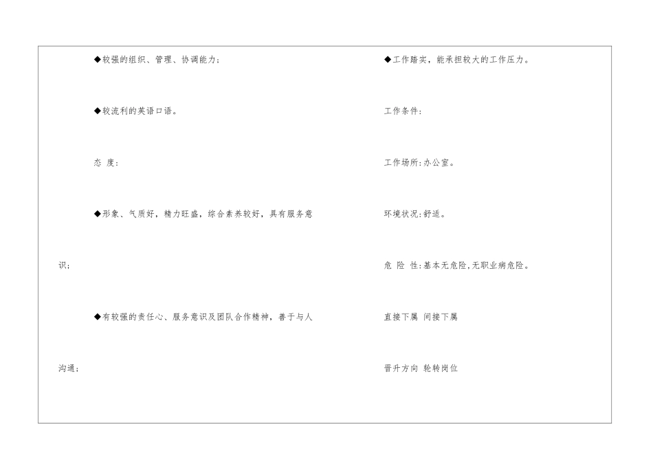 大堂经理岗位说明书--_第3页