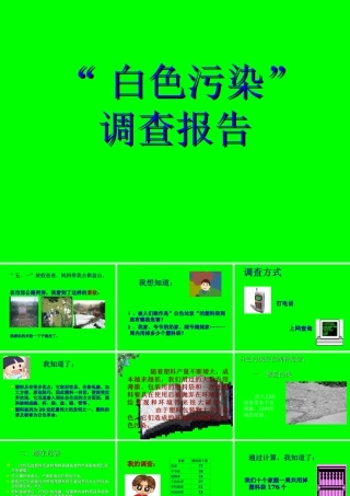 “白色污染”调查报告