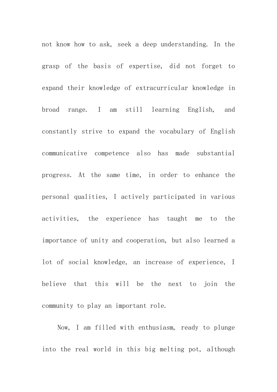 大学毕业生英文求职信七篇_第3页
