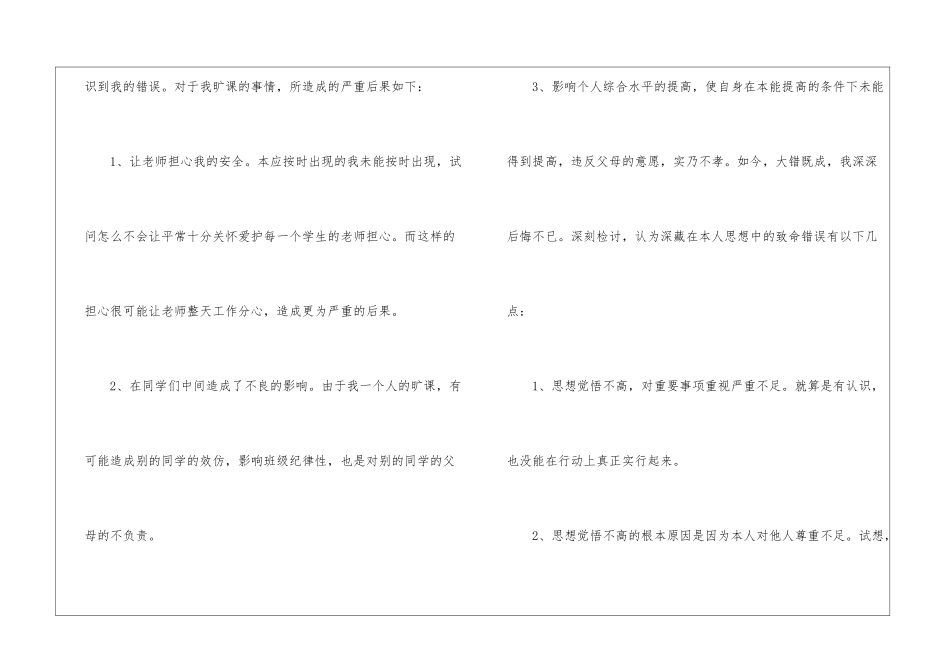 大学生不旷课保证书大全5篇_第3页