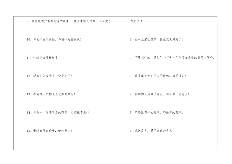 大学生作业简短评语_第2页