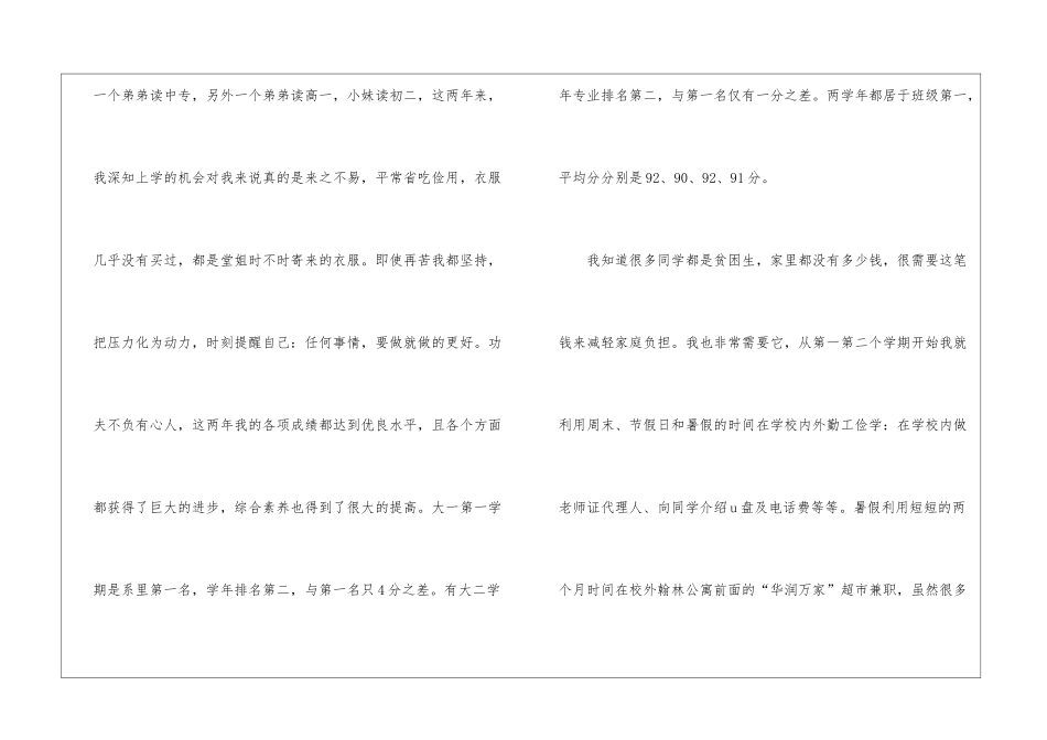 大学生助学金申请书5篇_第2页
