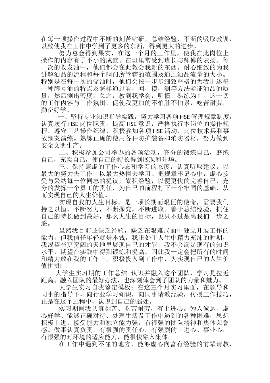 大学生实习期的工作总结_第2页