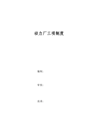动力厂三项制度