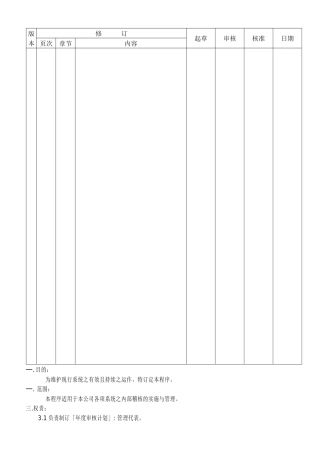 内部稽核管理程序