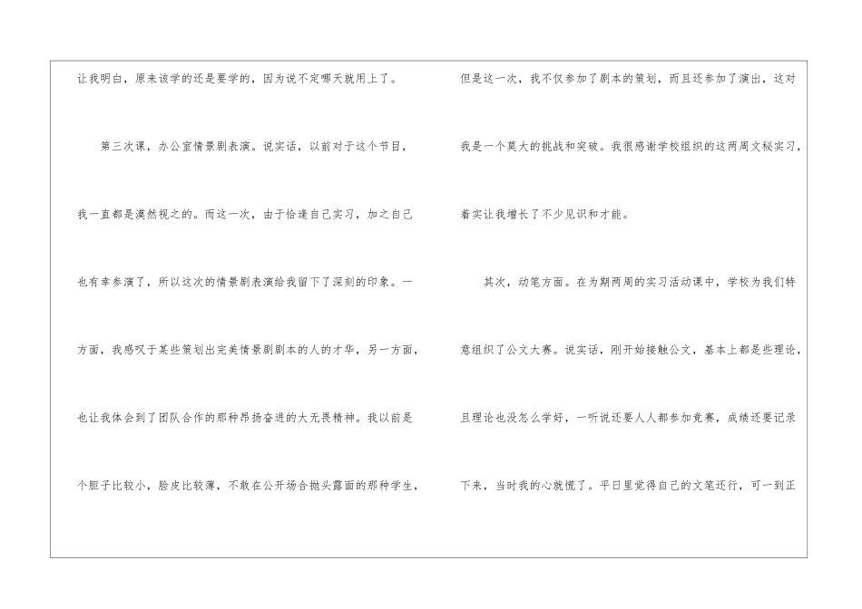 大学生文秘实习工作总结_第3页