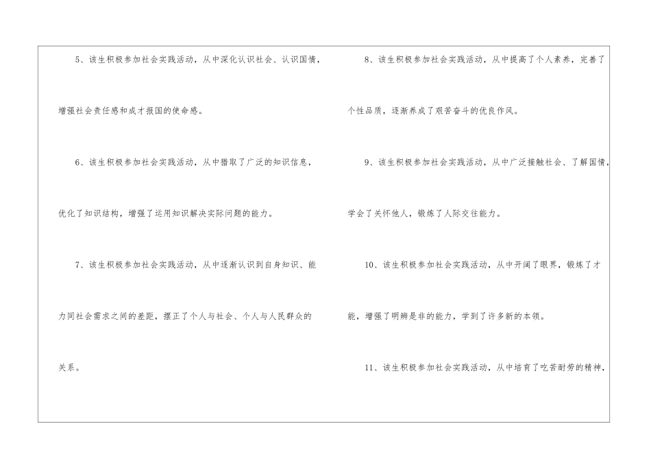 大学生暑假社会实践活动鉴定_第2页