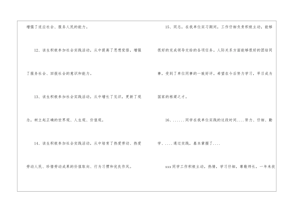 大学生暑假社会实践活动鉴定_第3页