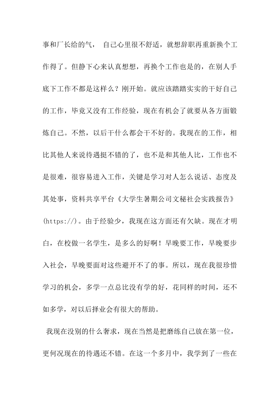 大学生暑期公司文秘社会实践报告_第2页