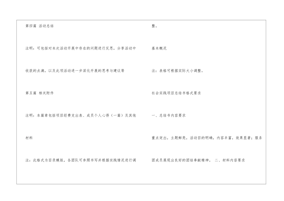 大学生社会实践项目总结书模板及要求_第3页