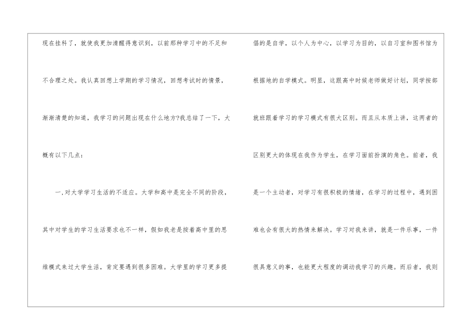 大学生考试挂科检讨书5篇_第2页