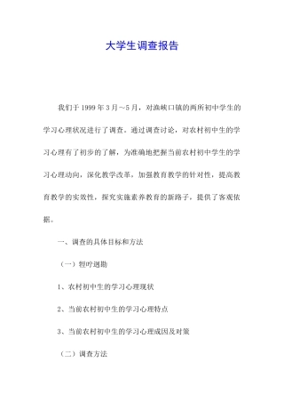 大学生调查报告