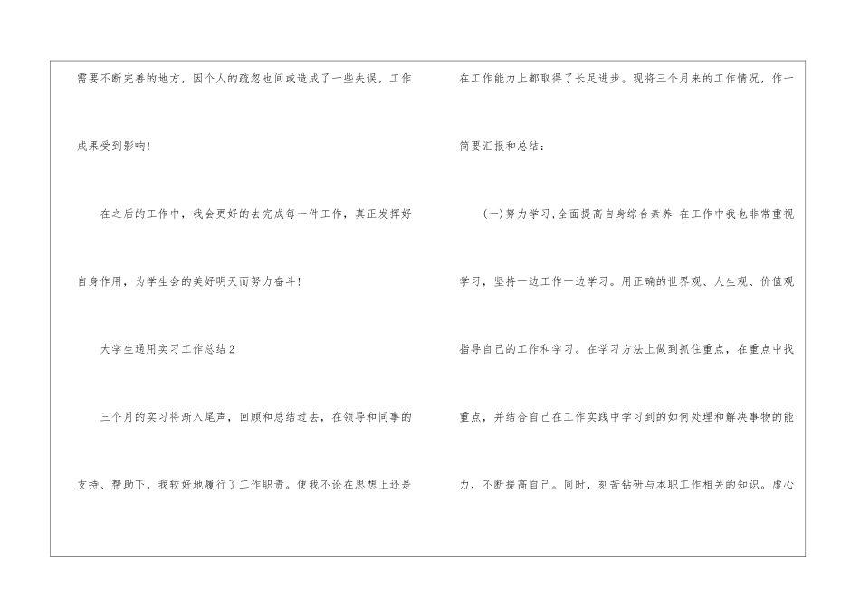 大学生通用实习工作总结2024_第3页