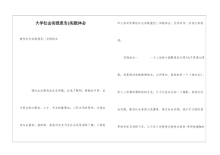 大学社会实践报告--实践体会