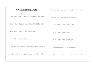 大学英语四级作文复习资料