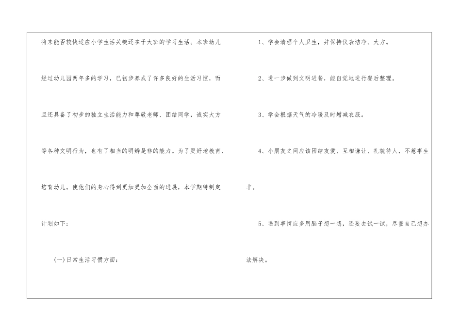 大班个人计划模板汇总九篇_第2页