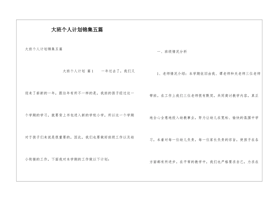 大班个人计划锦集五篇_第1页