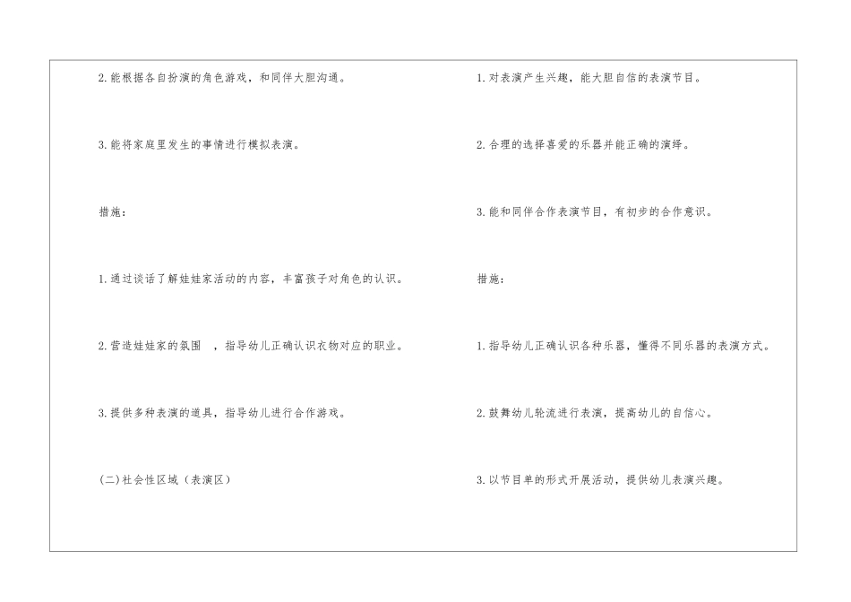 大班区域活动计划教案_第3页