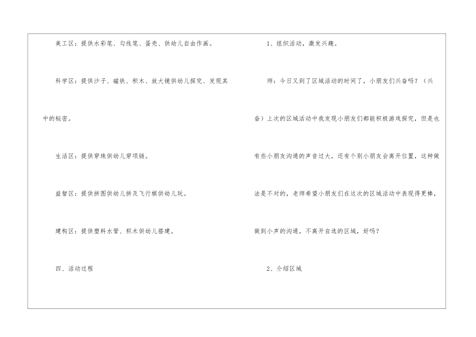 大班区域活动设计方案_第2页