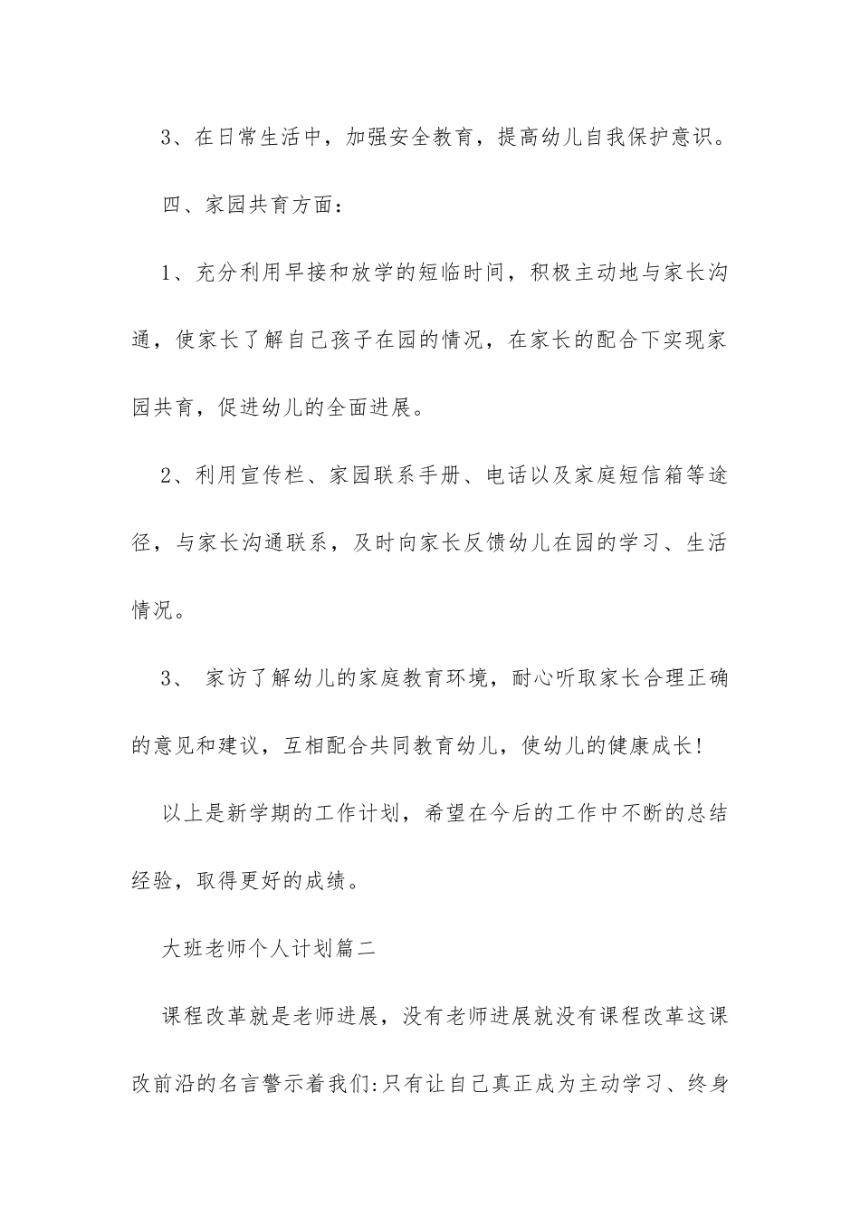 大班教师20XX个人计划-_第3页