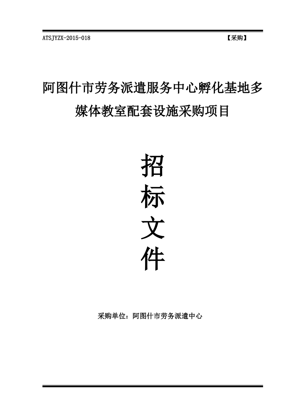 劳务派遣中心招标文件_第1页