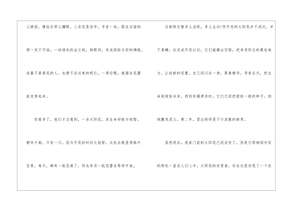 太阳花五年级作文600字5篇_第2页