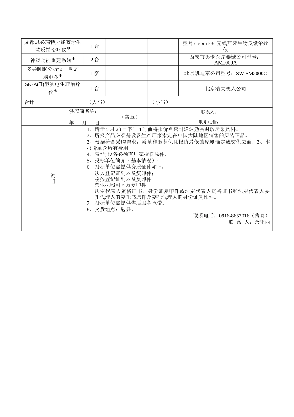 勉县政府采购询价单_第3页