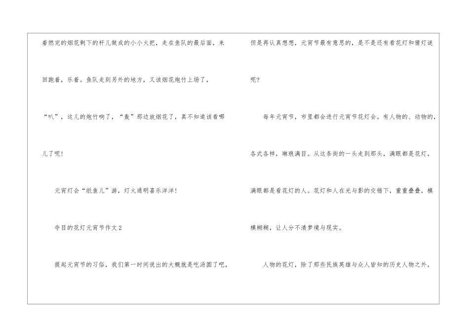 夺目的花灯元宵节作文5篇_第3页