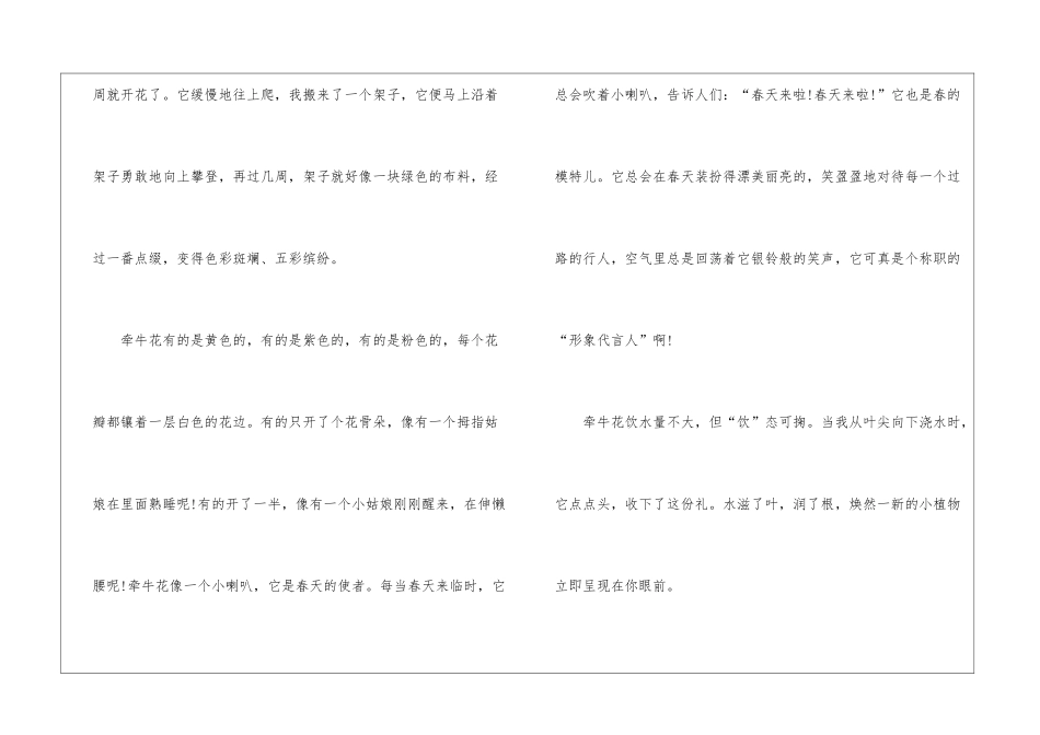 奇妙的牵牛花满分作文最新5篇_第2页