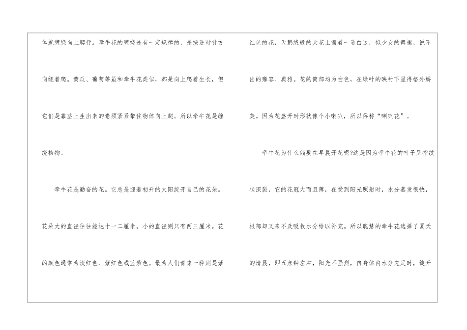 奇妙的牵牛花话题作文最新5篇_第2页