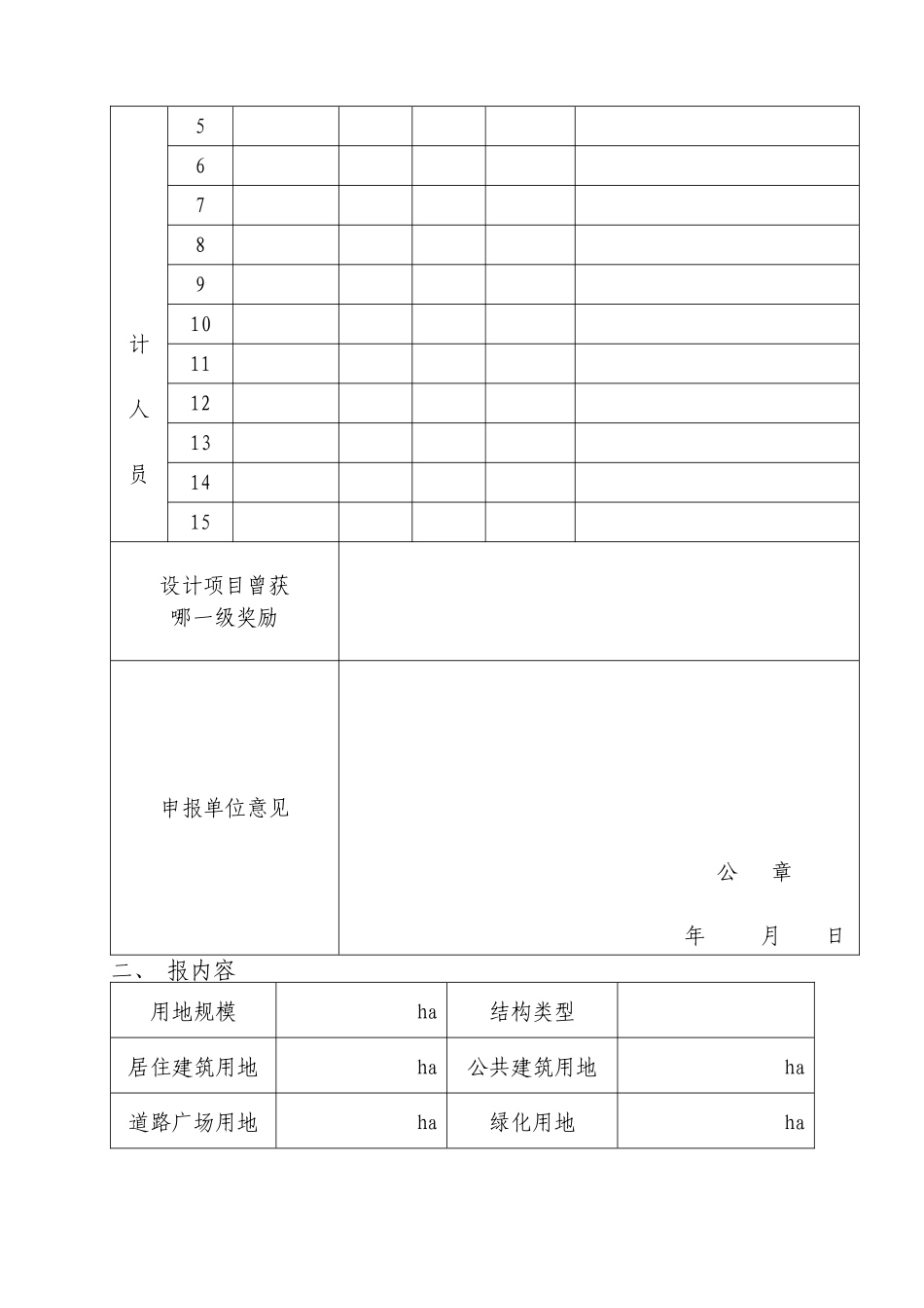 华彩奖小区设计项目申报表_第3页