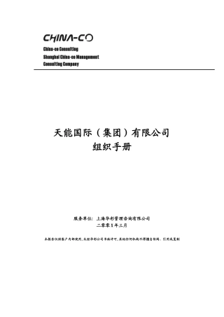 华彩咨询_某某国际（集团）有限公司组织手册