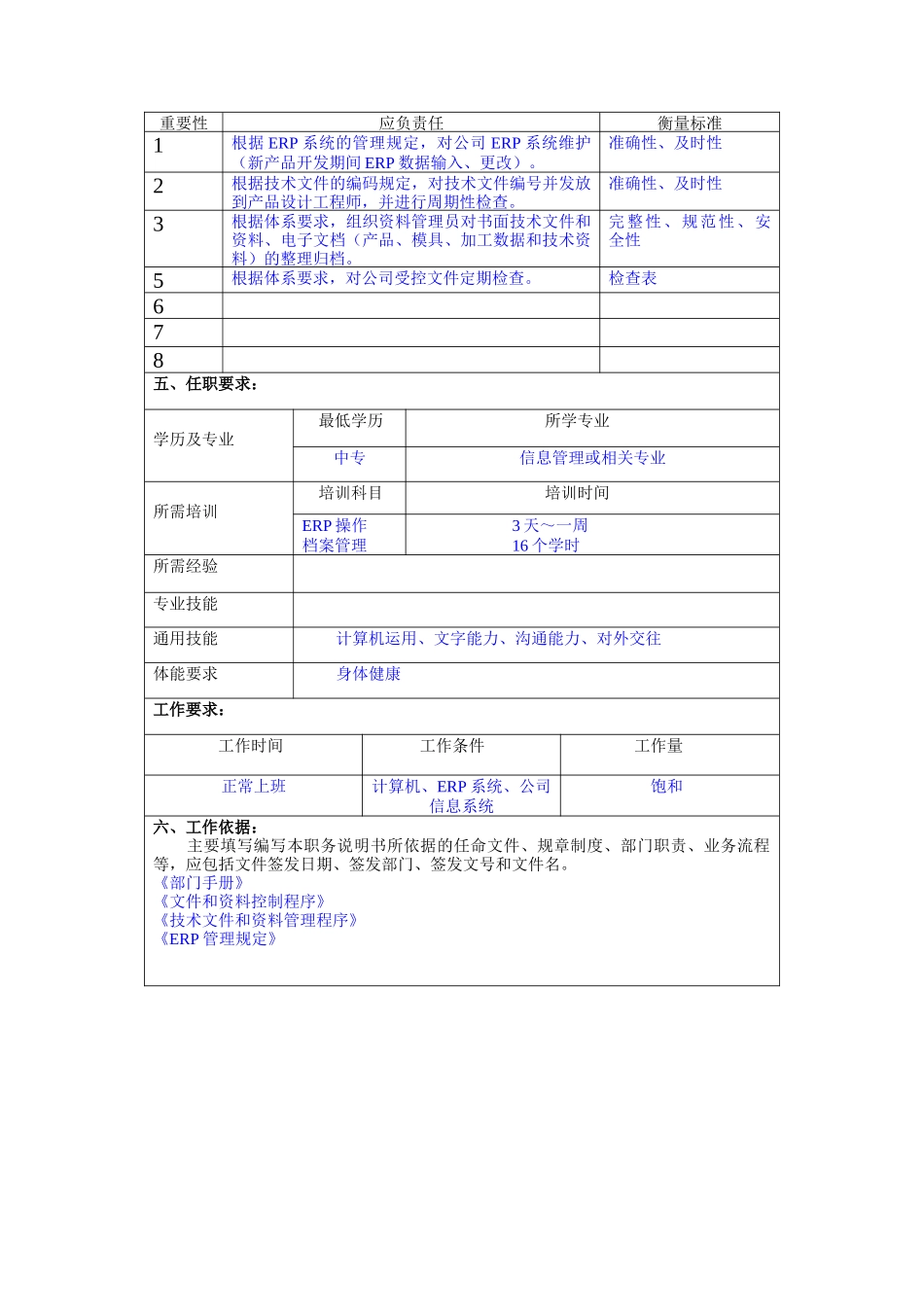 冠东车灯公司产品开发部数据工程师职位说明书_第2页