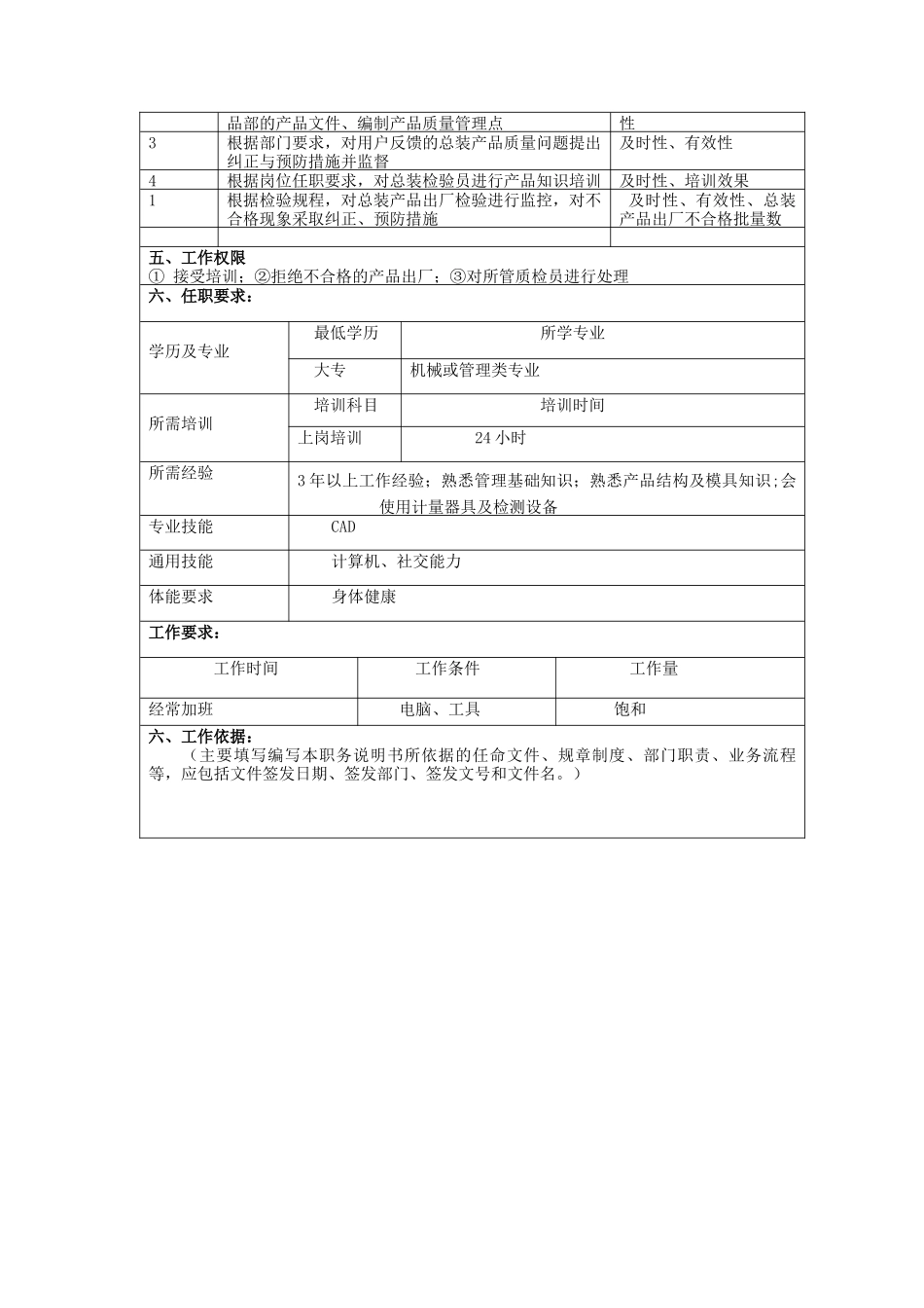 冠东车灯有限公司总装产品工程师职位说明书_第2页