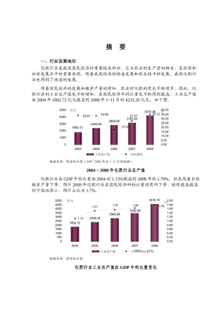 化肥行业风险分析报告(DOC 57页)