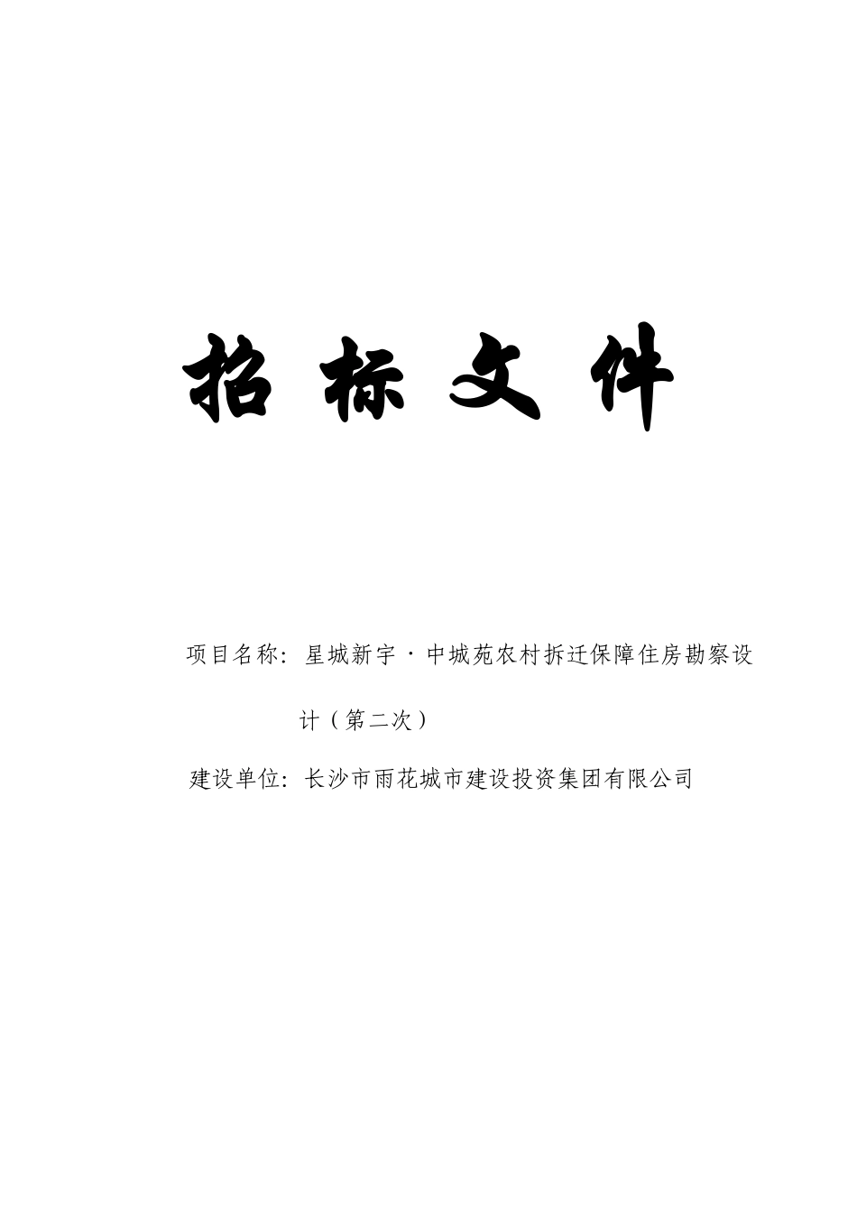 农村拆迁保障住房勘察设计招标文件_第1页
