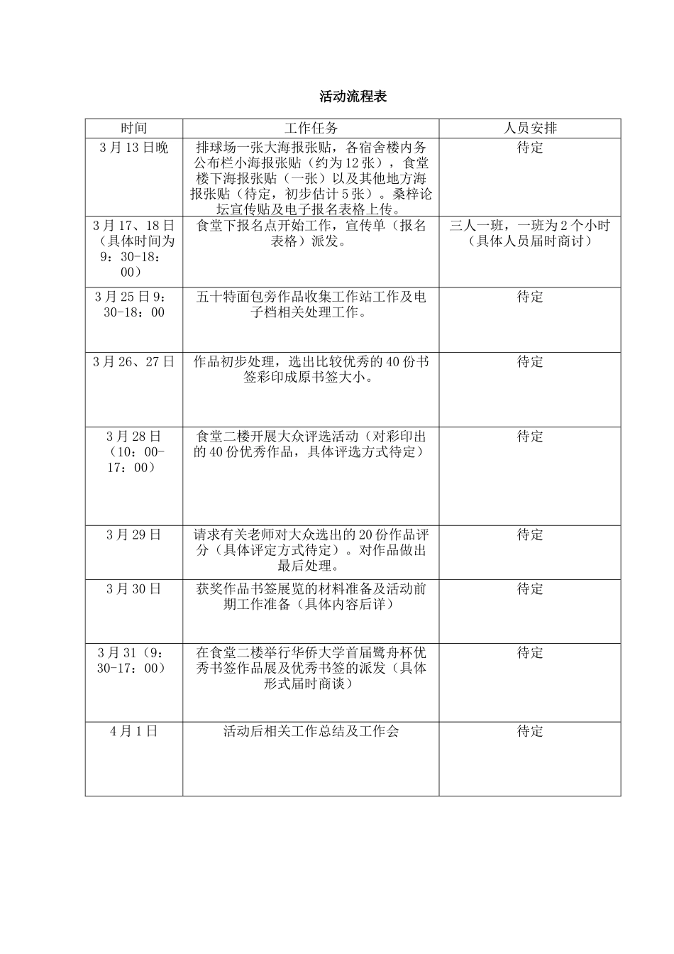 华侨大学首届鹭舟杯书签设计大赛策划书_第3页