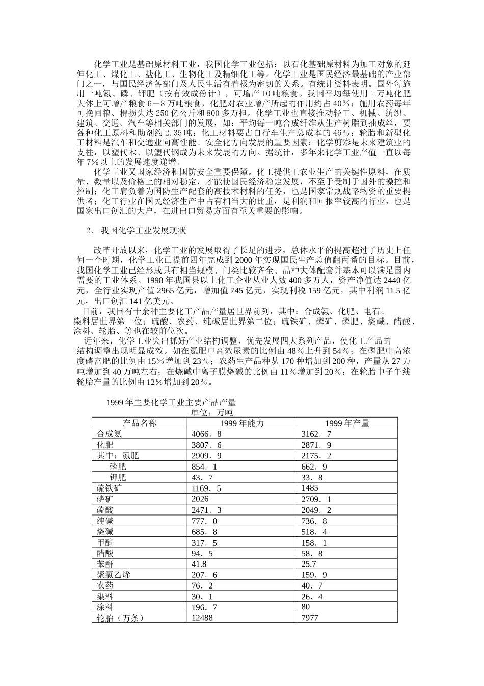 化工行业分析报告(doc 12页)_第2页