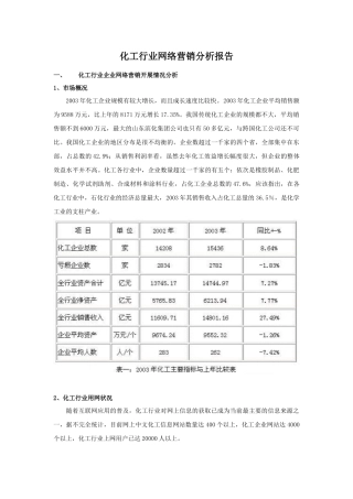 化工行业网络营销分析报告DOC6