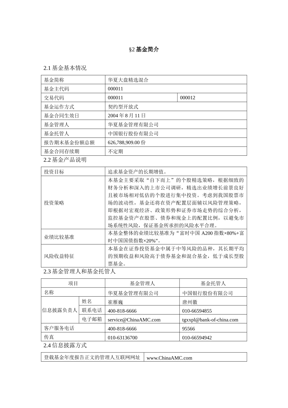 华夏大盘精选证券投资基金XXXX年年度报告摘要_第3页