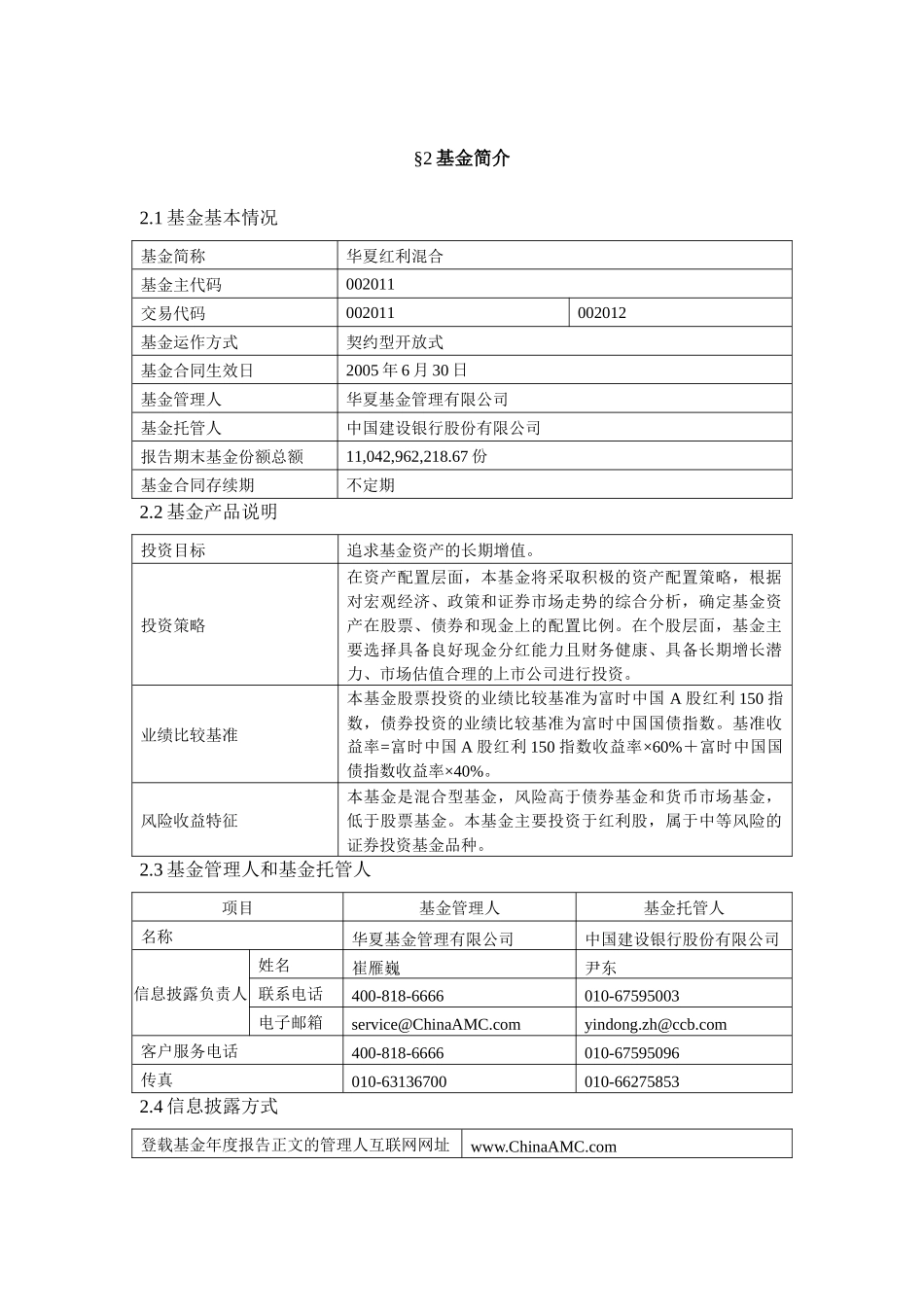 华夏红利混合型证券投资基金XXXX年年度报告摘要_第3页