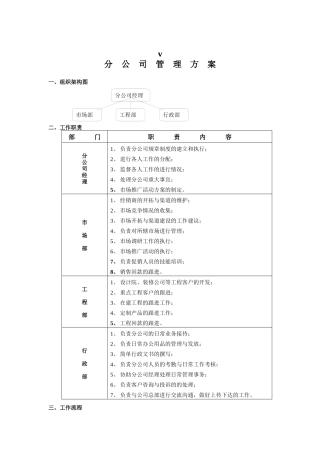 分公司管理方案