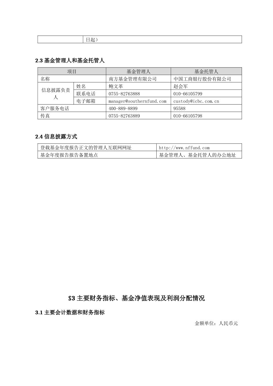 南方现金增利基金XXXX年年度报告摘要_第3页